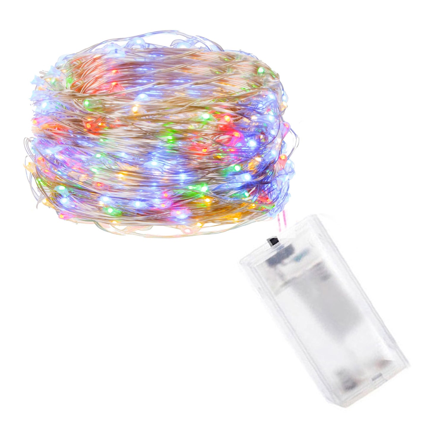 CL0004 Micro girlianda, 10 LED, 1m, spalvota