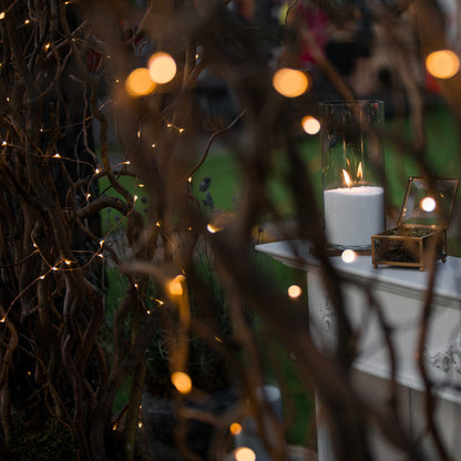 Kalėdinės lemputės su saulės baterija CL4147 12 m, šilta balta, 8 apšvietimo funkcijos