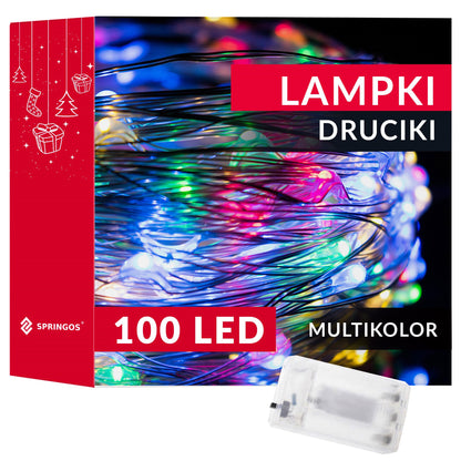 CL0021 LED kalėdinė girlianda 100 LED, spalvota, 9,9m