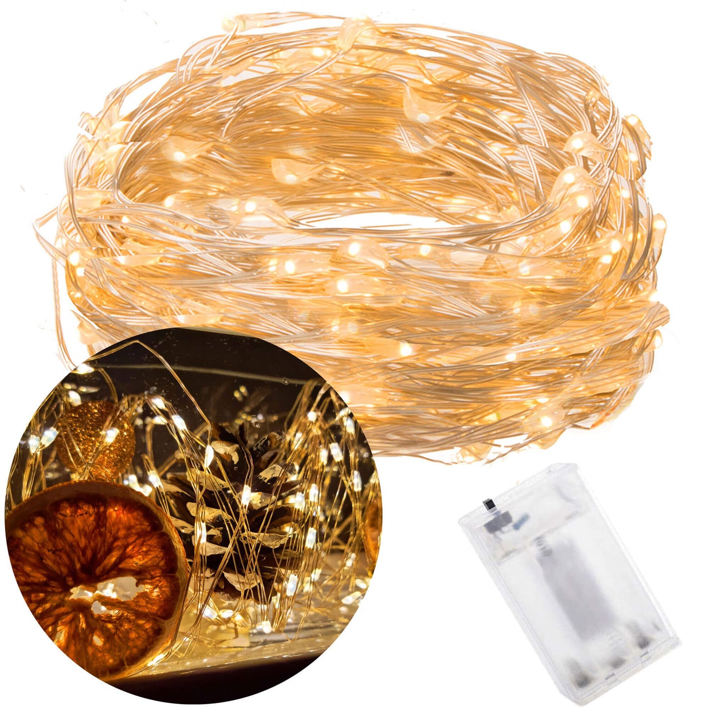 CL0014 LED girlianda, šilta balta, 4,9m