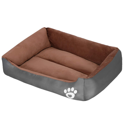 Šunų ir kačių lovos  PA0329 3 vnt. mažas, vidutinis ir didelis rudai pilkų lovų komplektas