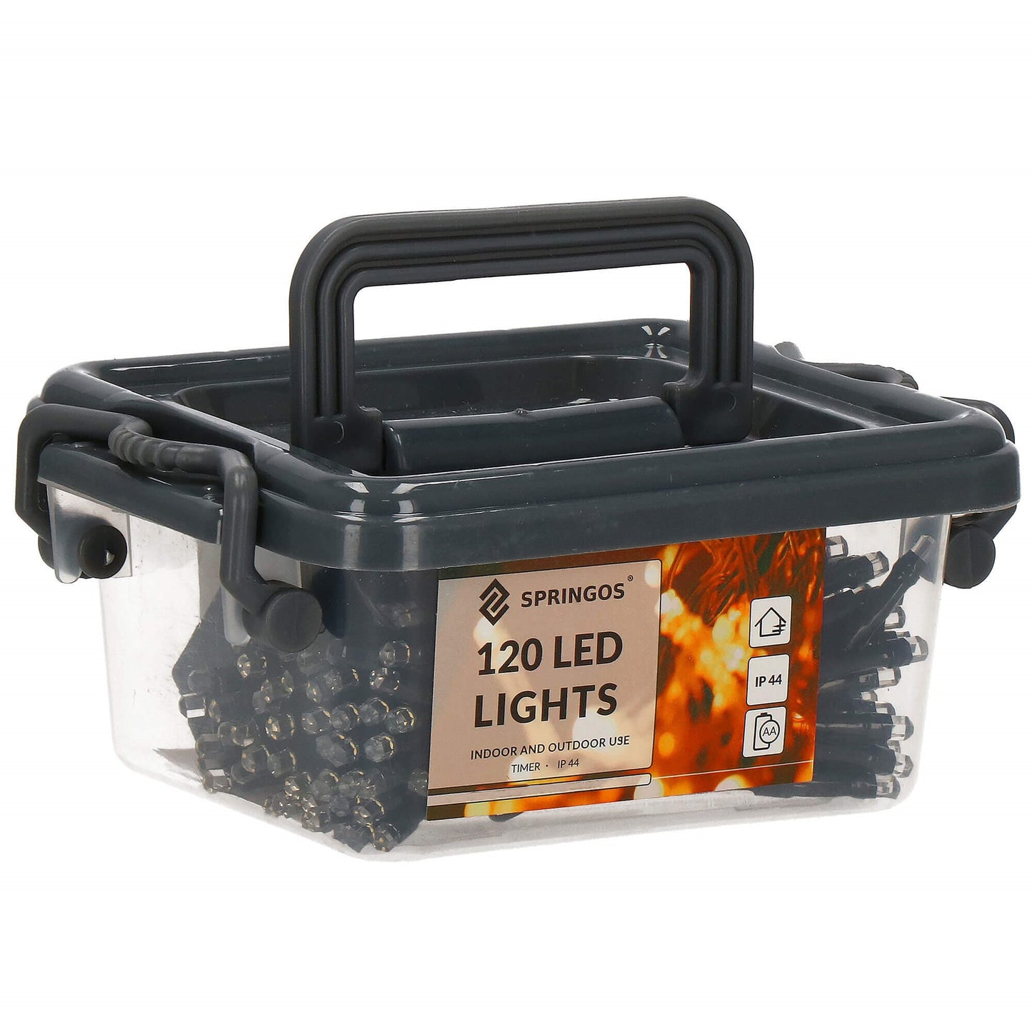 Lempučių girlianda Springos CL0175, 7.5 m, šaltai balta, 120 LED