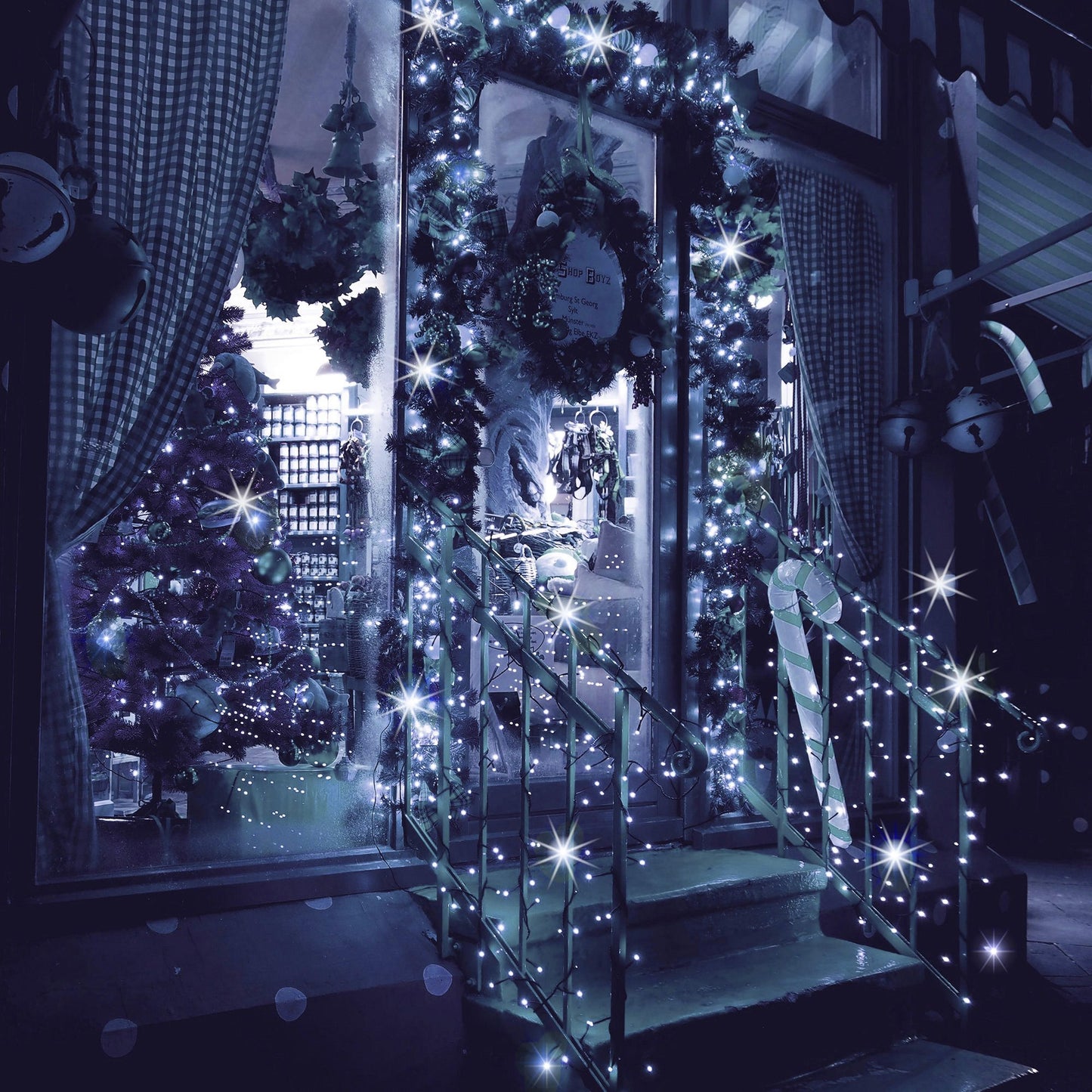 Kalėdinės lemputės CL4083 15m, šaltai balta + blykstė