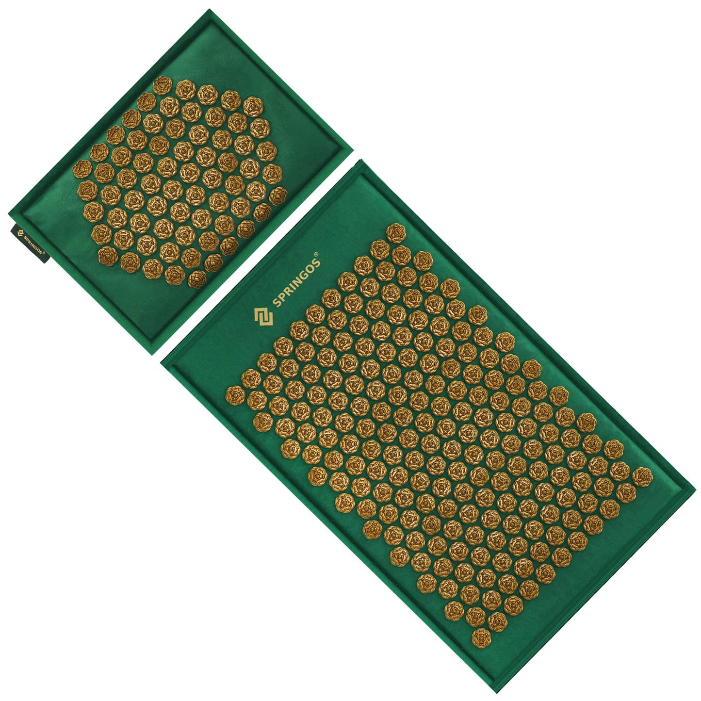 Akupresūros kilimėlis su pagalvėlėmis masažui, nuo skausmo, gydomas iš lino ir kokoso pluošto  SA0154