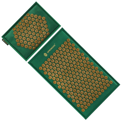 Akupresūros kilimėlis su pagalvėlėmis masažui, nuo skausmo, gydomas iš lino ir kokoso pluošto  SA0154