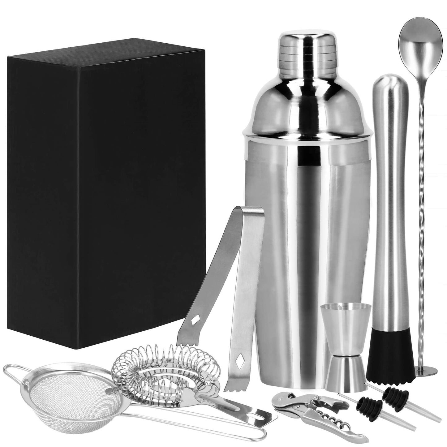 Barmeno rinkinys plaktuvas stovas  KI0010 11 vnt. sidabrinis