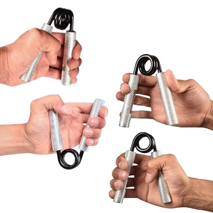 Metalinis rankų treniruoklis, pasipriešinimas 45 kg rankų pratimams,  FA0149, sidabrinė-juoda