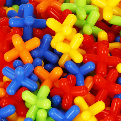 Konstrukcijų šiaudelių rinkinys  KG0032, 408 dalys, spalvotos vamzdeliai ir jungtys