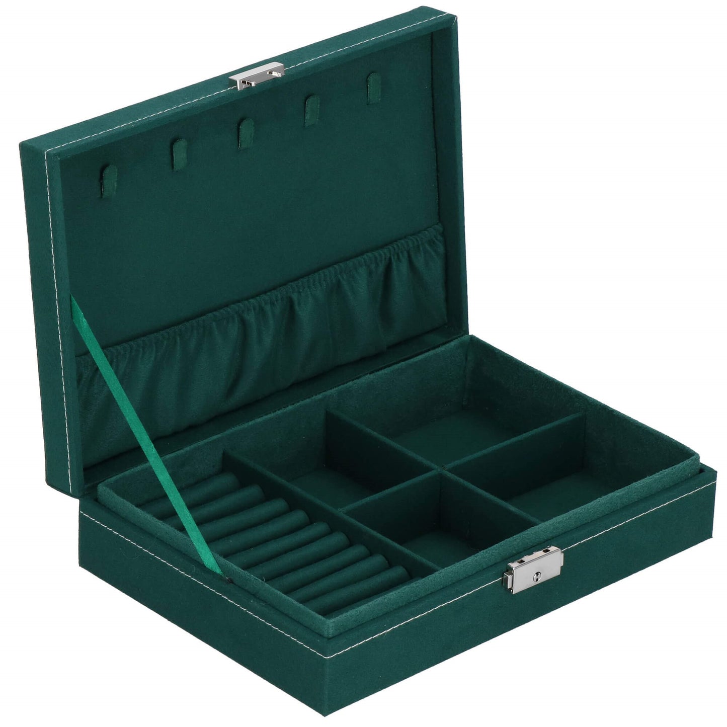 Papuošalų dėžutė žalios spalos HA1047 28x19,5x7cm