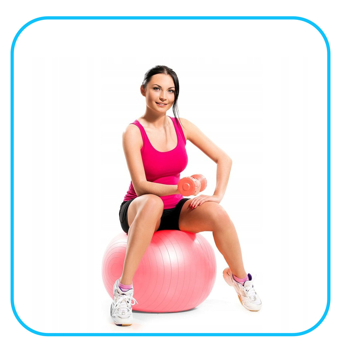 Gimnastikos kamuolys su pompa  FB0012 75 cm