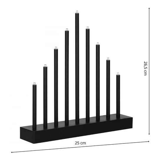 CL0854 Derokatyvinis žvakių stovas 9 LED