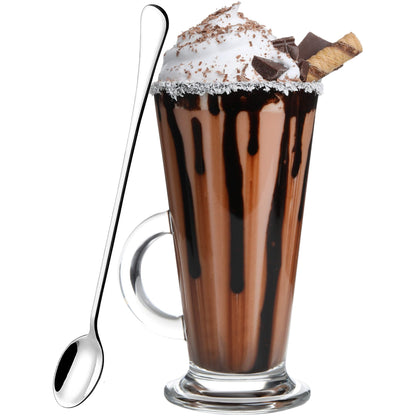 Latte ir desertinės šaukšteliai  HA7498, 6 vnt., nerūdijantis plienas, 19,7 cm, sidabriniai