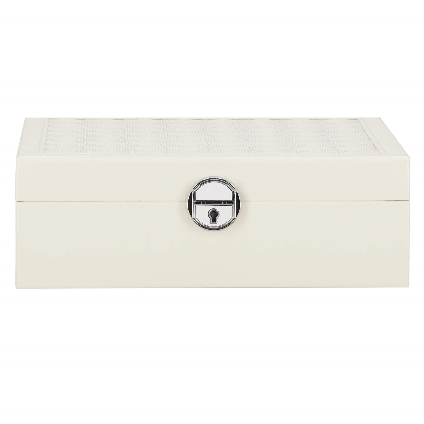 Papuošalų dėžutė kreminės spalvos HA1079 25.3x25.3x8.5cm