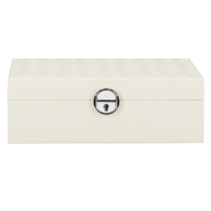 Papuošalų dėžutė kreminės spalvos HA1079 25.3x25.3x8.5cm