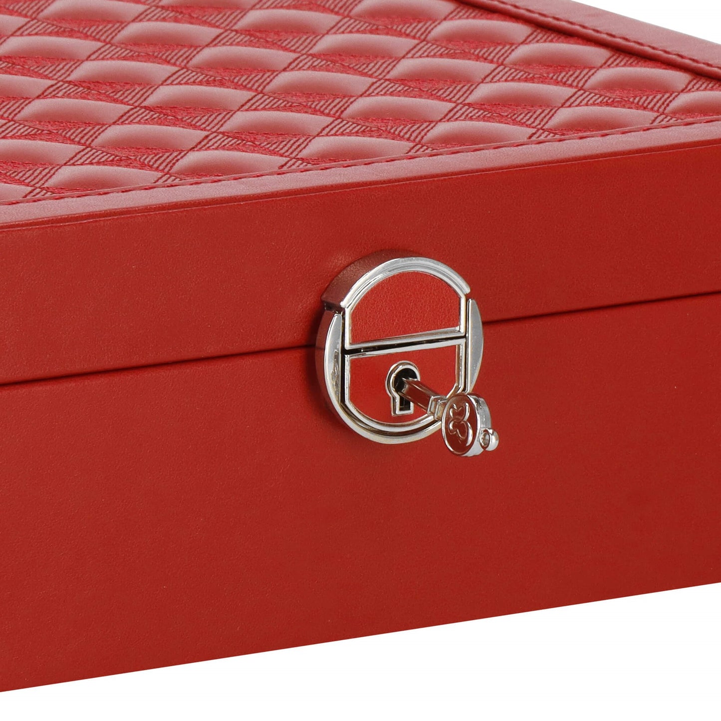 Papuošalų dėžutė raudonos spalvos HA1080 25.3x25.3x8.5cm