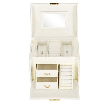 Papuošalų dėžutė kreminės spalvos HA1039 17,5x14x13cm