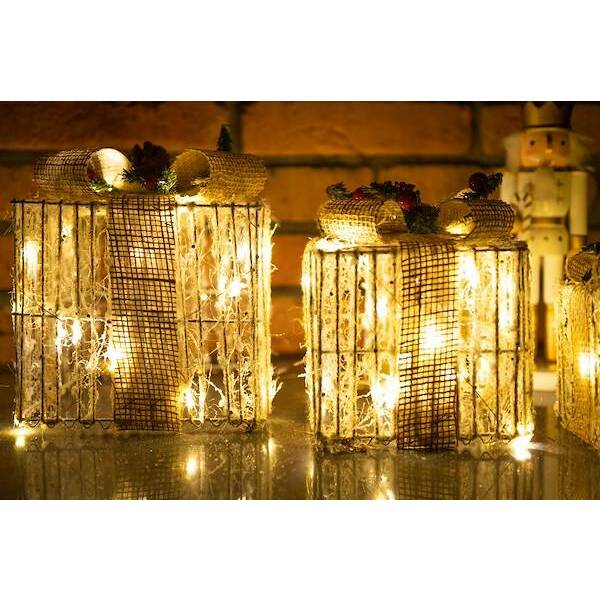 LED Kalėdų dekoravimo dovanos Apšvietimas  CA1027 3 vnt. rinkinys