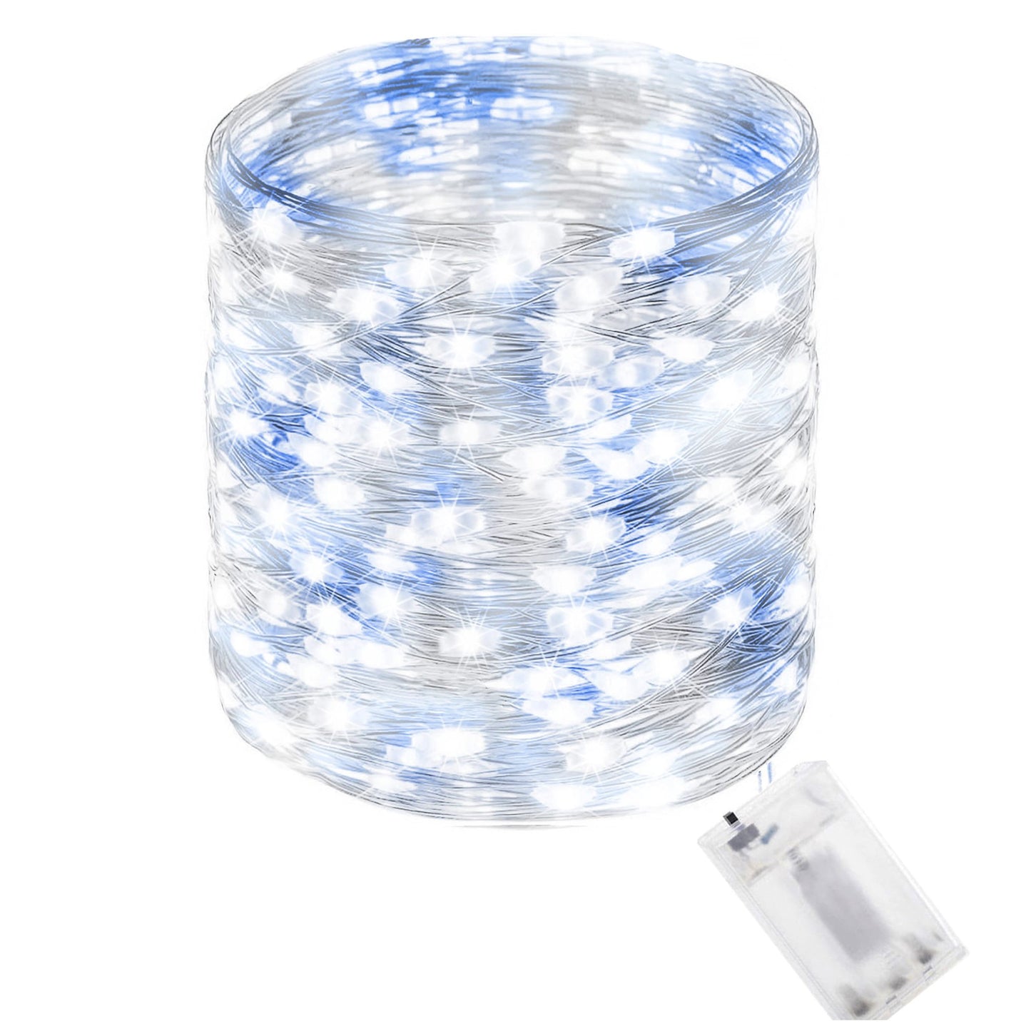 CL0022 LED kalėdinė girlianda 100 LED, šalta balta + mėlyna, 9,9m