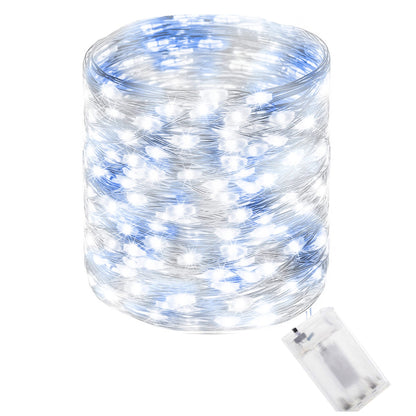 CL0022 LED kalėdinė girlianda 100 LED, šalta balta + mėlyna, 9,9m