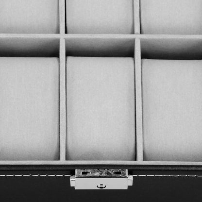 Laikrodžio dėžutė juodos spalvos HA1056 25x20x8cm