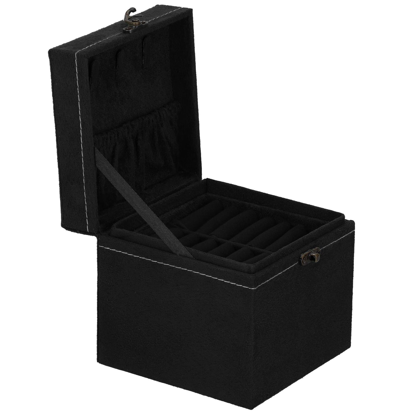 Papuošalų dėžutė juodos spalvos HA1044 12x12x12cm