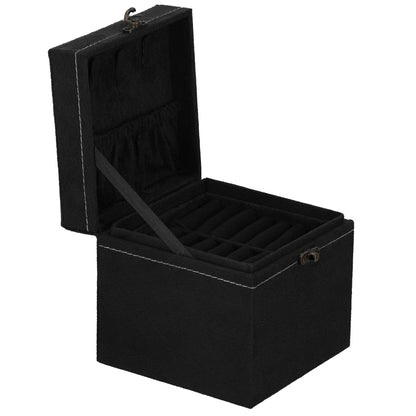 Papuošalų dėžutė juodos spalvos HA1044 12x12x12cm