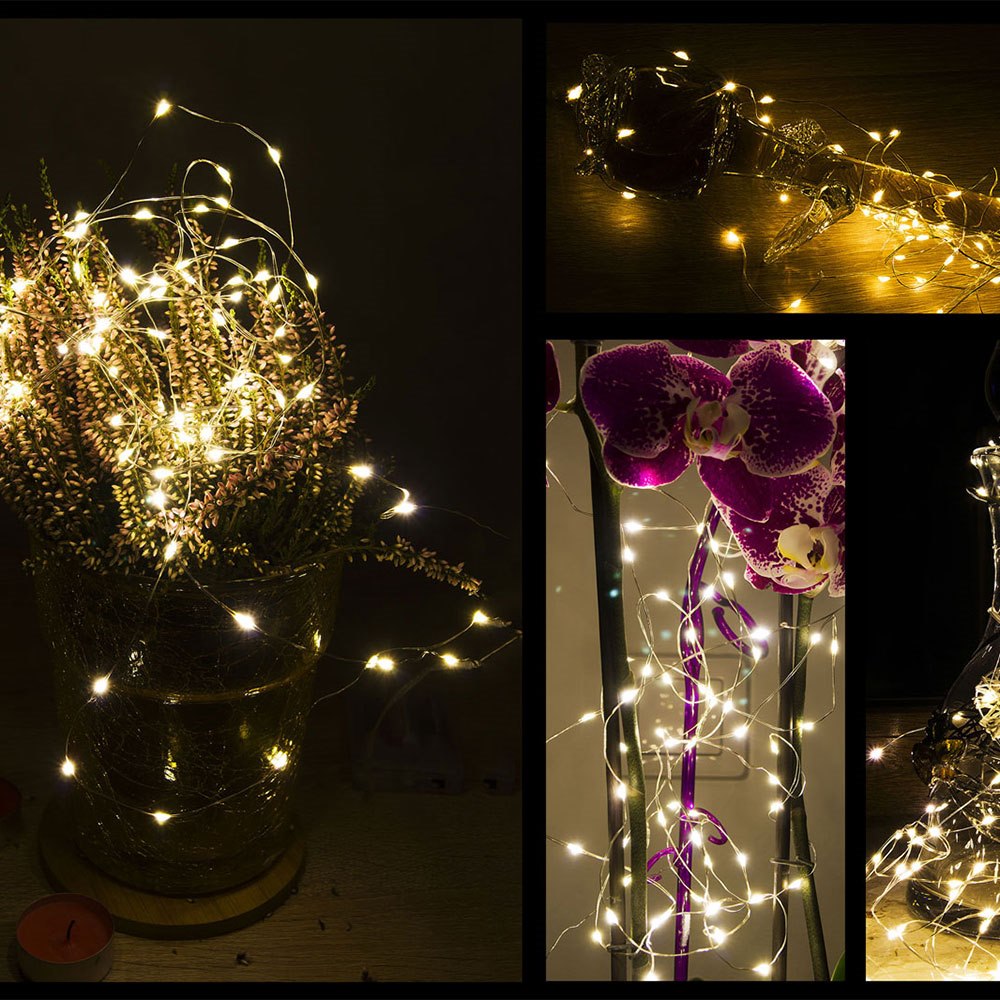 CL0014 LED girlianda, šilta balta, 4,9m