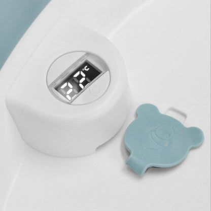 Kūdikio vonelė  SB0063, sulankstoma, 35 L, su termometru ir pagalve, balta-mėlyna