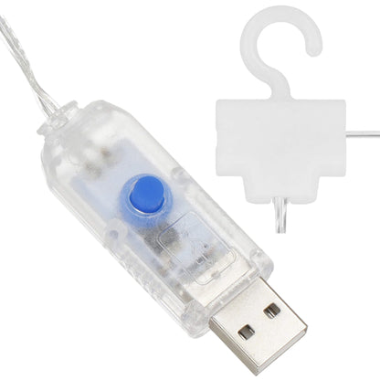 Šviesos užuolaida  CL4042 110 LED girlianda, USB lemputės su figūrėlėmis, šiltai balta