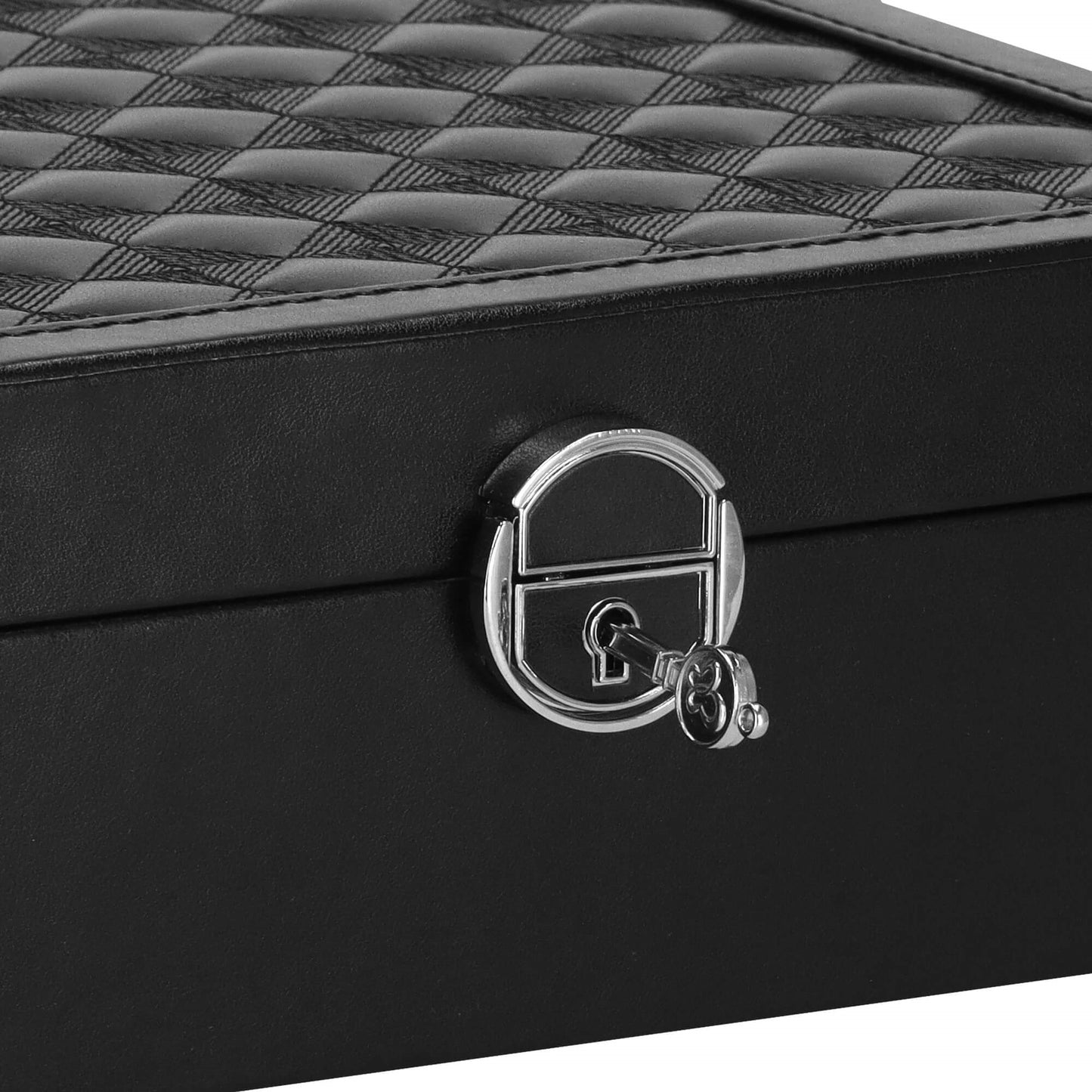 Papuošalų dėžutė juodos spalvos HA1031 25.3x25.3x8.5cm