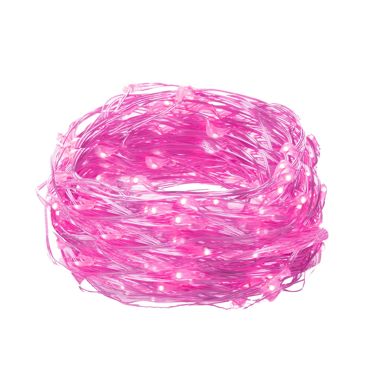 CL0009 LED kalėdinė girlianda 20 LED, rožinė, 1.9m