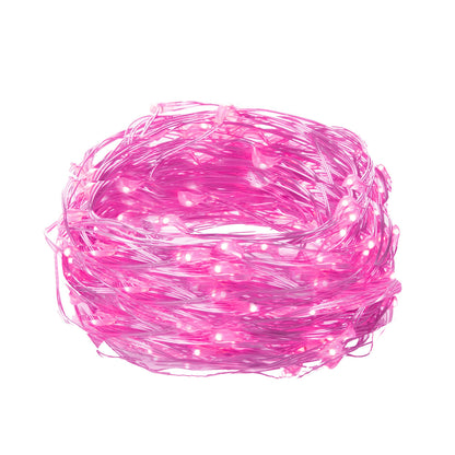 CL0009 LED kalėdinė girlianda 20 LED, rožinė, 1.9m