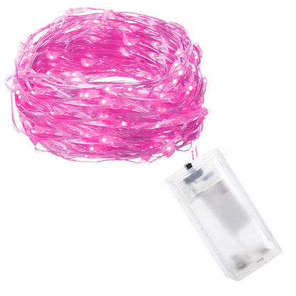 CL0009 LED kalėdinė girlianda 20 LED, rožinė, 1.9m