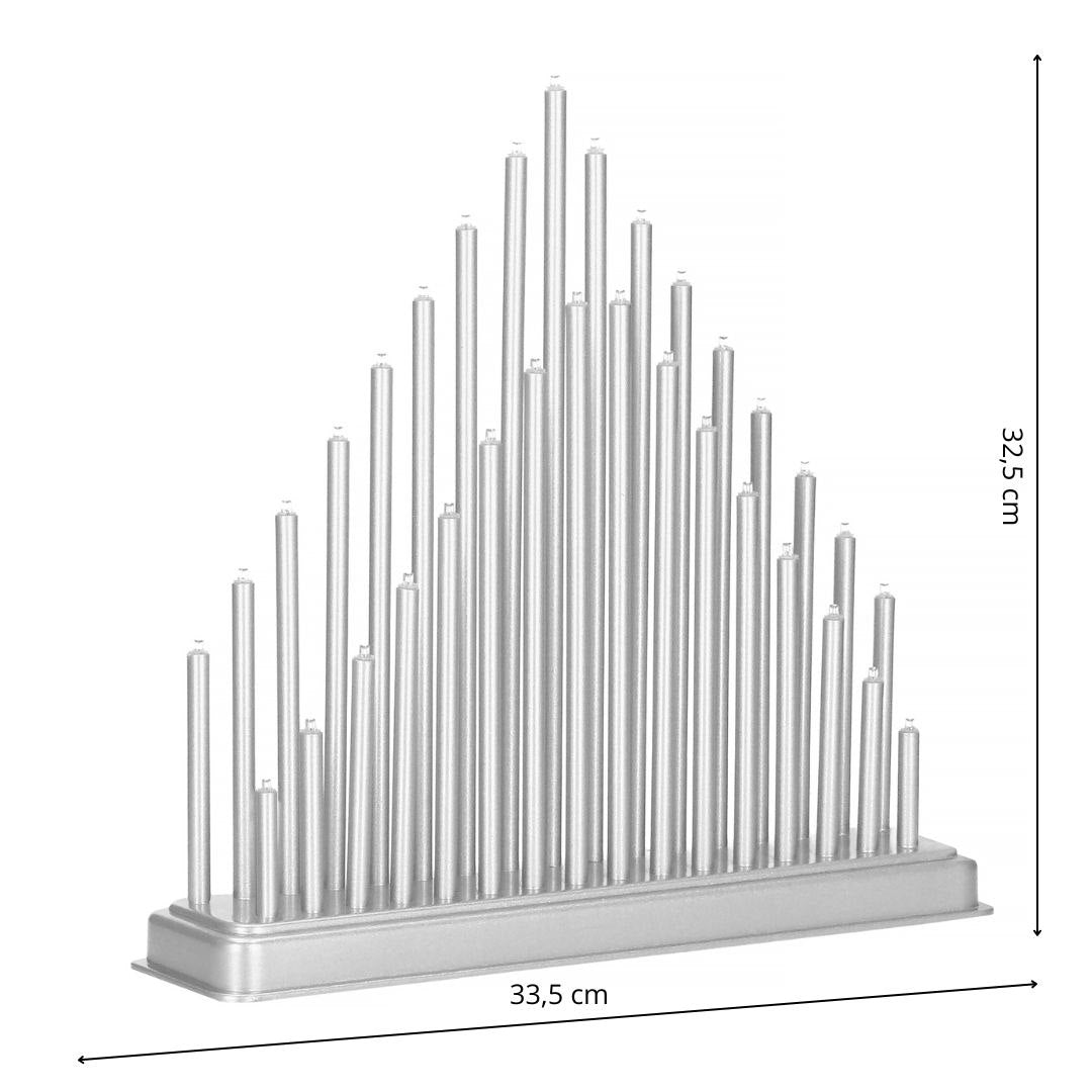 CL0855 Derokatyvinis žvakių stovas 33 LED