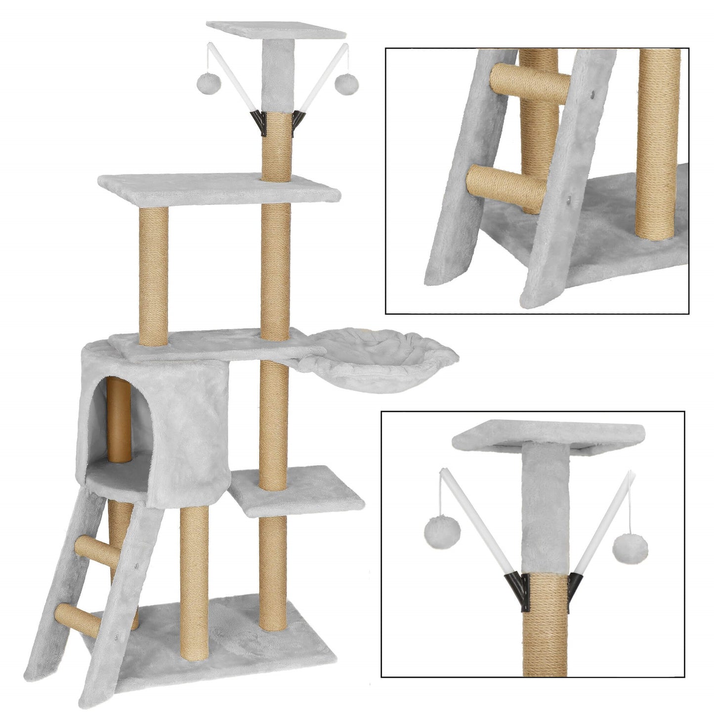 Daugiapakopis kačių namelis  PA1042 136 cm