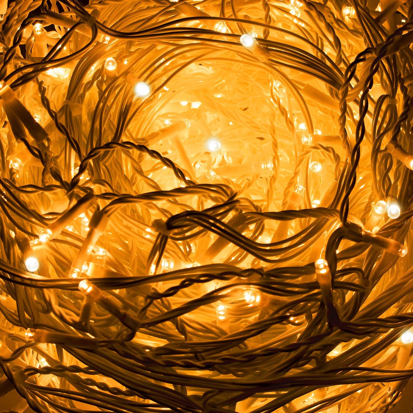 CL0317 Lauko girlianda varvekliai, blykstė 300 LED 12 m šiltai balta + šalta balta blykstė