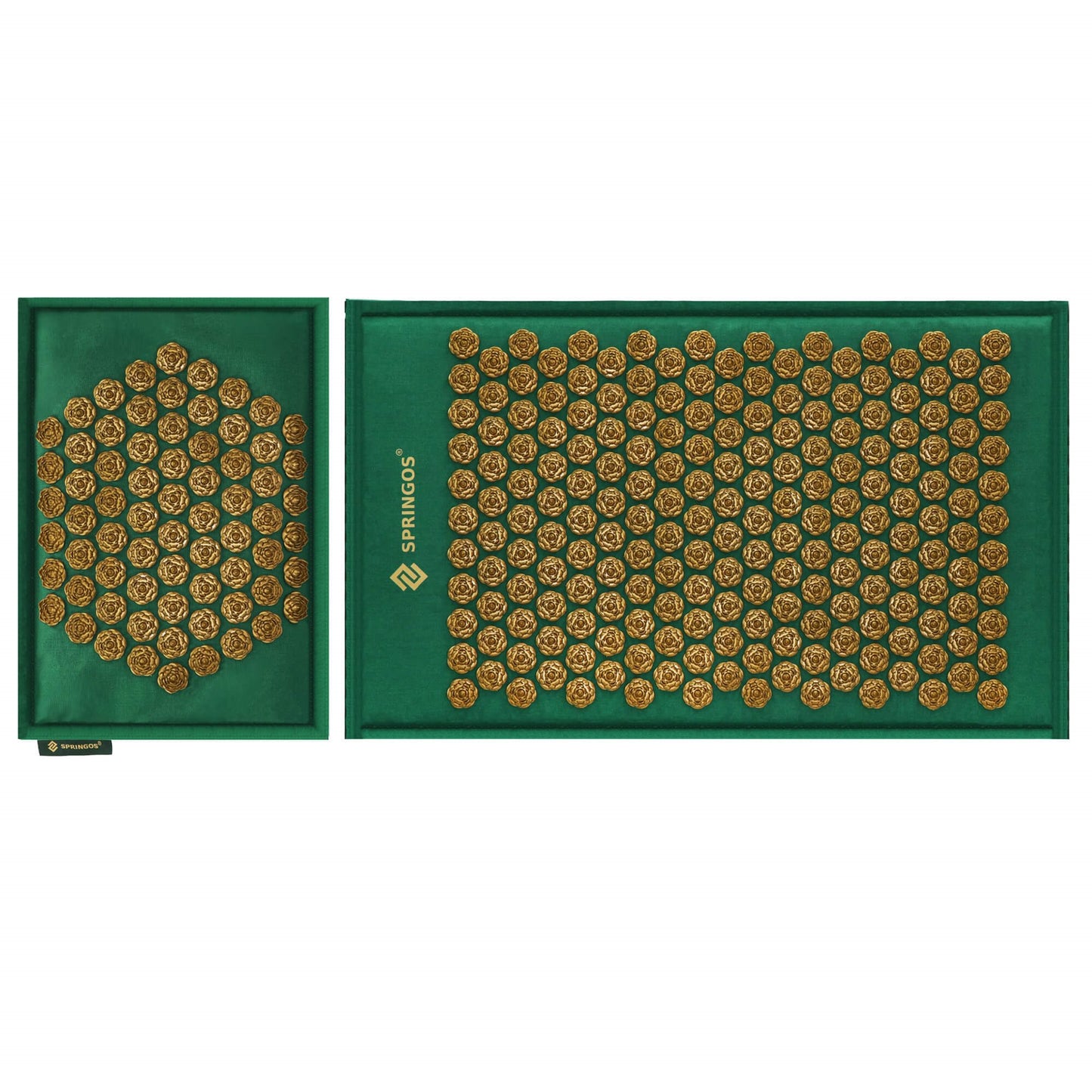 Akupresūros kilimėlis su pagalvėlėmis masažui, nuo skausmo, gydomas iš lino ir kokoso pluošto  SA0154