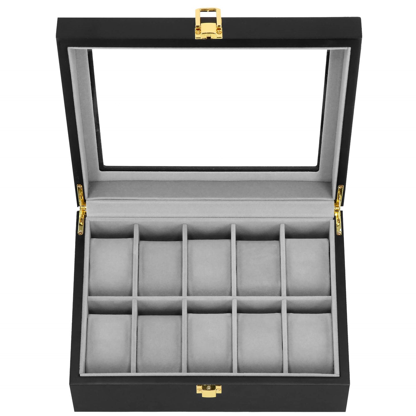 Laikrodžio dėžutė juodos spalvos HA1066 26,5x20x8cm