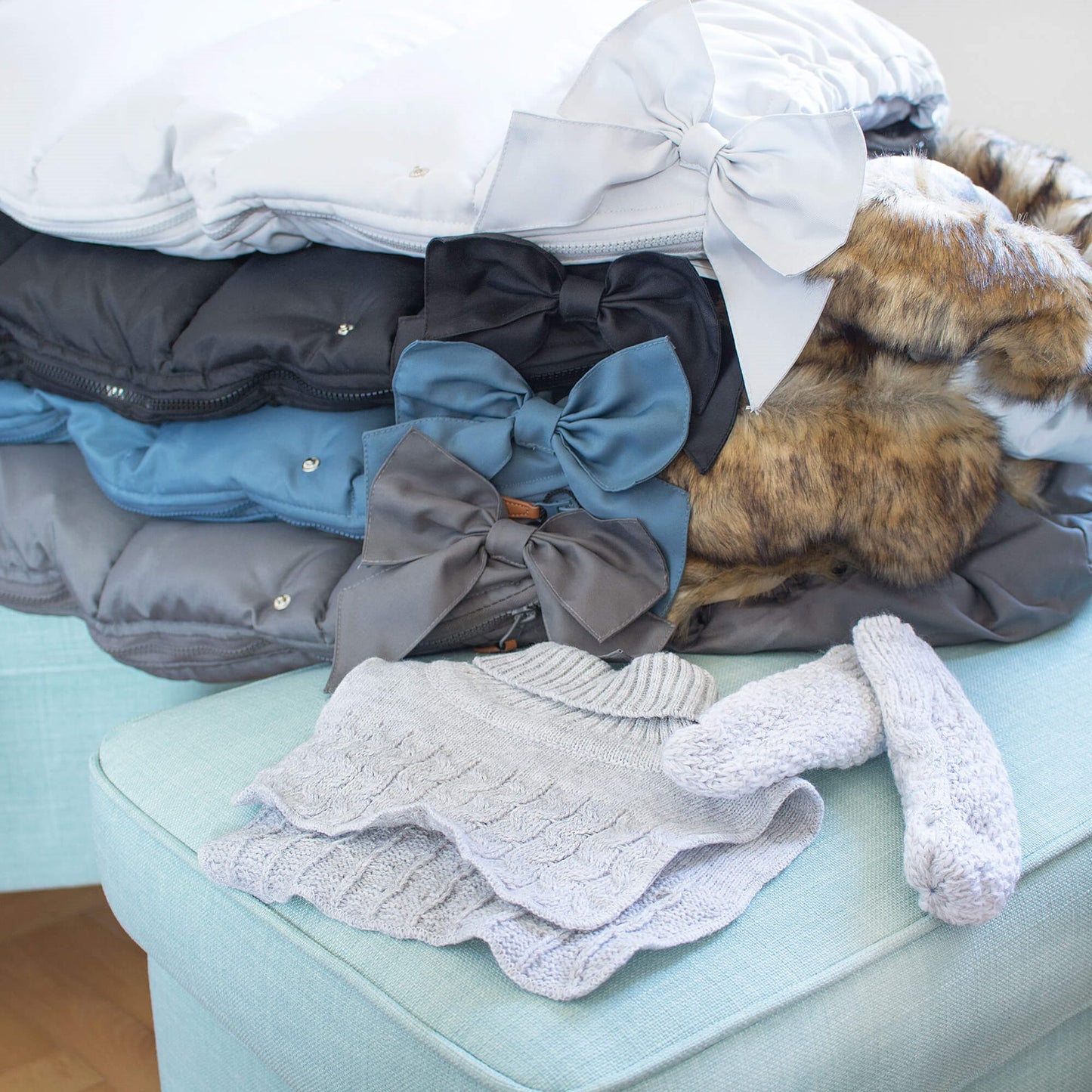 Miegmaišis  SB0002, 4-in-1, vežimėliui, rogutėms ir lopšiui, pilkai žalias