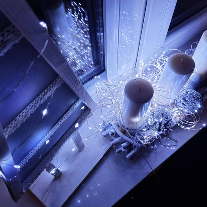 CL4026 LED girlianda su elementais – 10 LED, šaltai balta