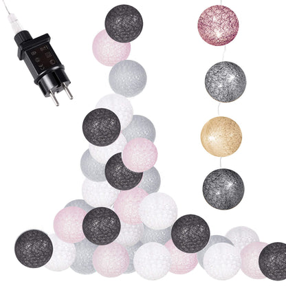 Medvilniniai burbulai, šiltai balta, CL0152 20 LED