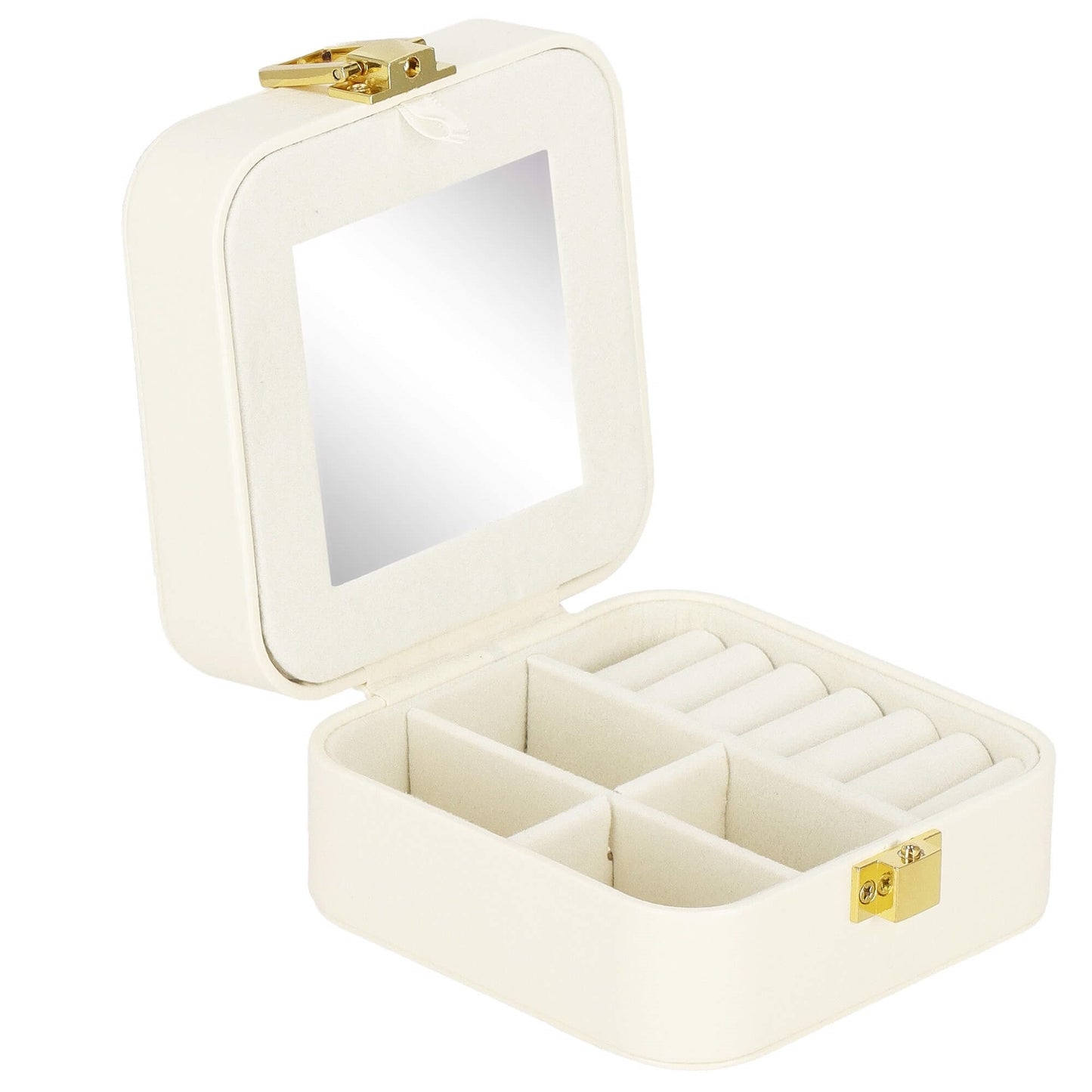 Papuošalų dėžutė kreminės spalvos HA1085 10x10,5cm