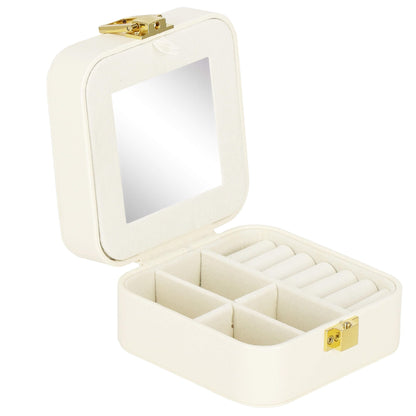 Papuošalų dėžutė kreminės spalvos HA1085 10x10,5cm