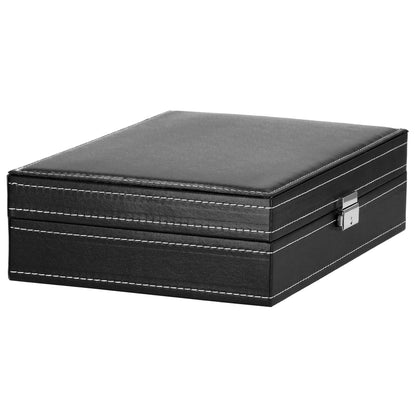 Laikrodžio ir papuošalų dėžutė juodos spalvos HA1061 33,3x20x9cm