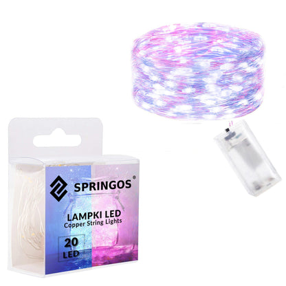 CL0011 Girlianda 1.9m, rožinė + mėlyna, 20 LED