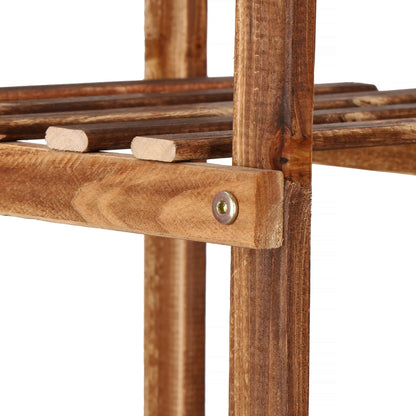 Medinis gėlių stovas  119 cm su 9 lentynomis