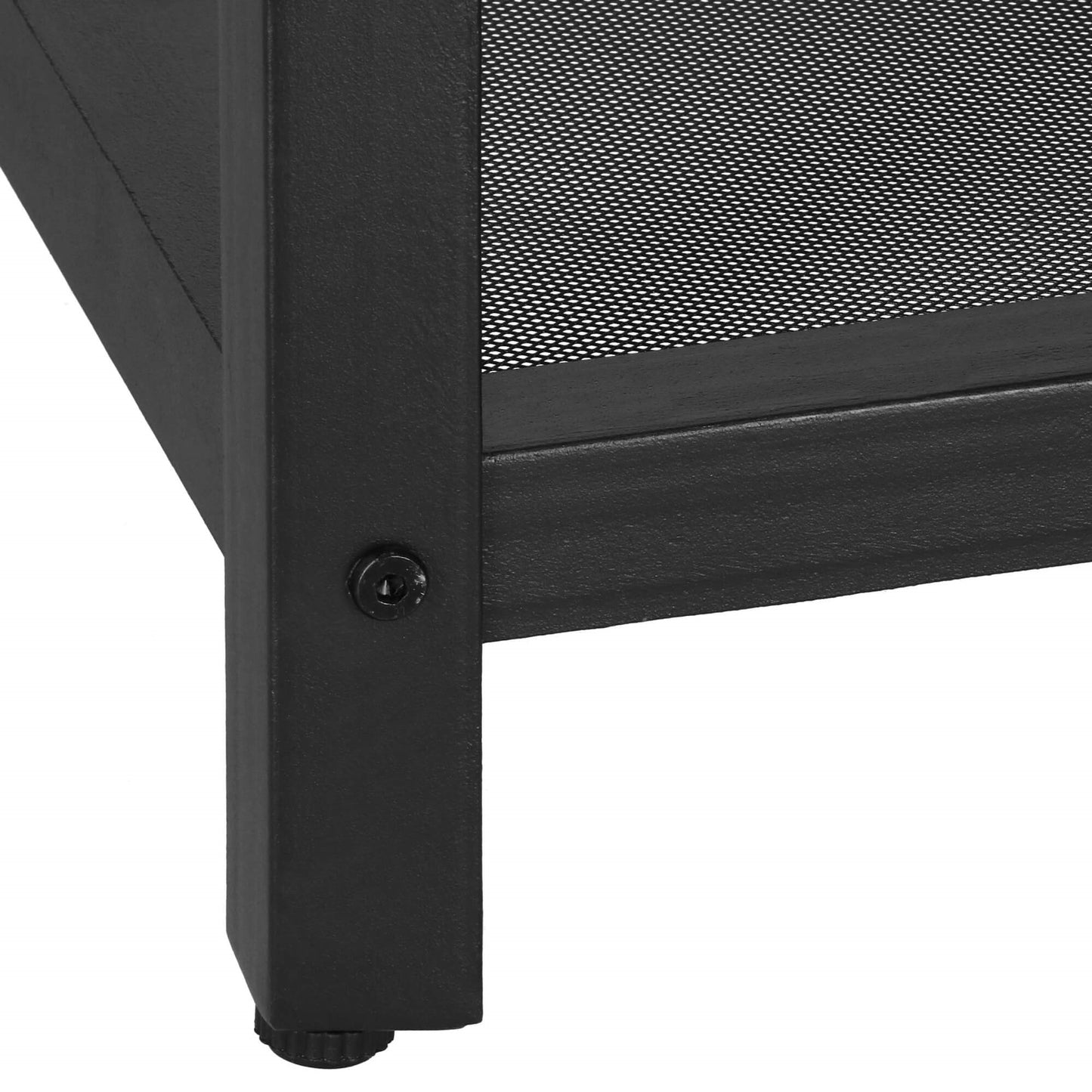 Kvadratinis kavos staliukas su lentyna  HF0026, 45x45x55 cm, loft stilius, juoda/ruda