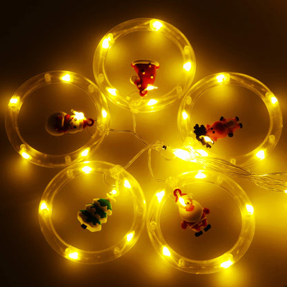 Šviesos užuolaida  CL4042 110 LED girlianda, USB lemputės su figūrėlėmis, šiltai balta