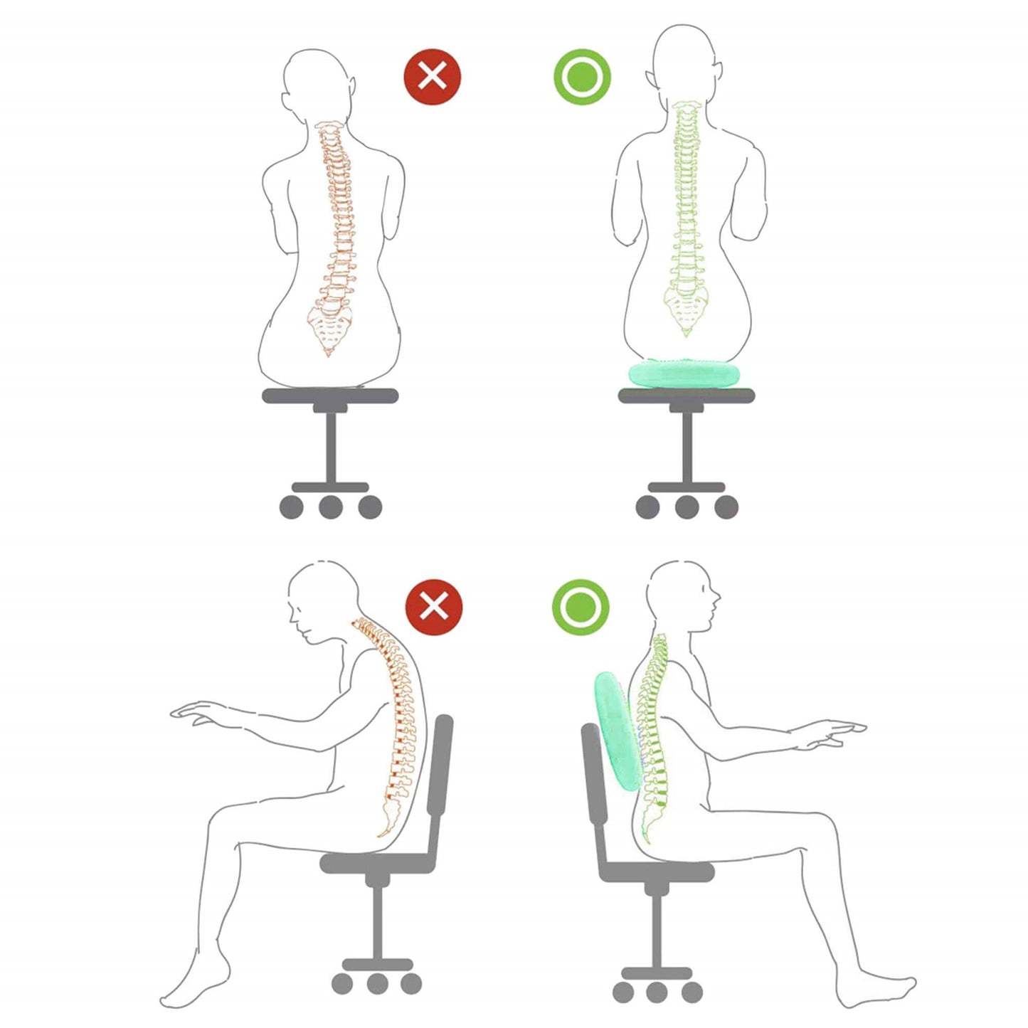 Fitneso Sensor balansinė pagalvė su pompa  FA0077