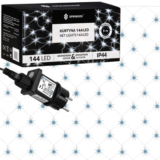 Kalėdinės lemputės  CL4109 144 Led 2 x 2 m